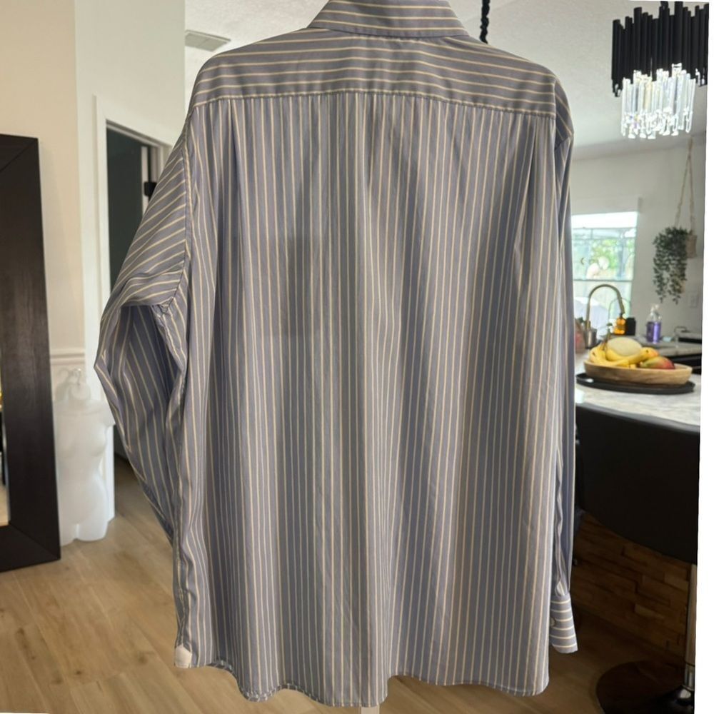 Daniel Cremieux Light Blue Striped Button Down Shirt. Size XL - Picture 3 of 8